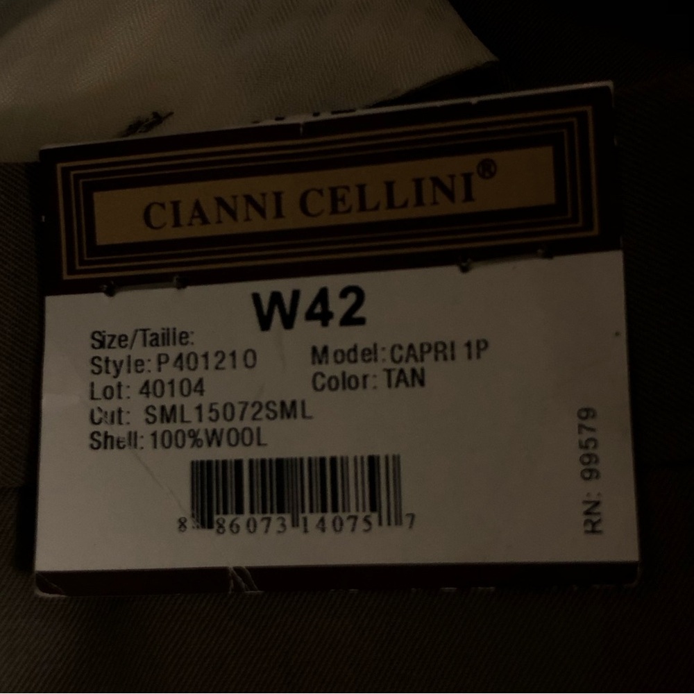 Cianni Cellini Extra Fine Super Gab Super 110’s new wool Dress Pants - Picture 15 of 16